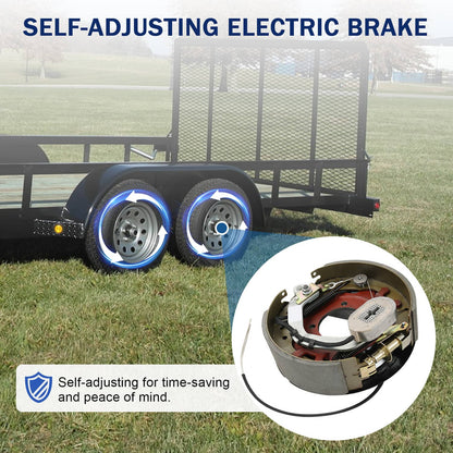 Solidspare Electric Trailer Backing Plate Brake 12-1/4 x 3-3/8 8000 Set for Dexter 8K Axle