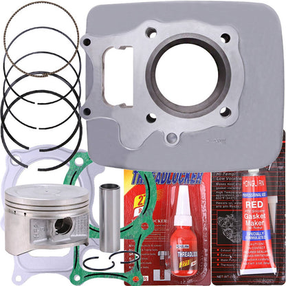 Solidspare For Honda Recon 250 Top End Rebuild Kit Piston Cylinder Gaskets 68.50mm Bore ATV