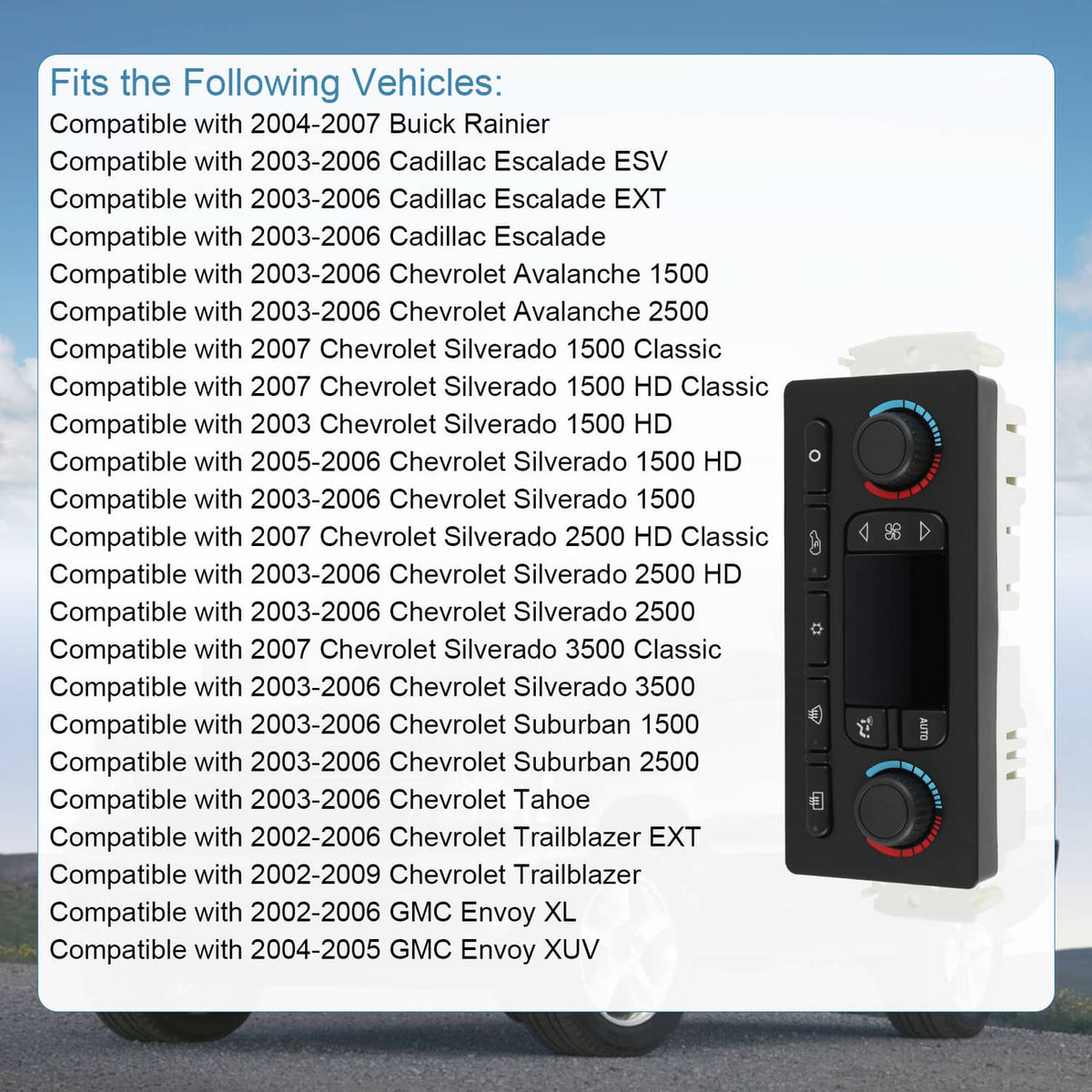Solidspare Improved 599-211XD Climate Control Module For Chevy GMC Silverado Tahoe Trail