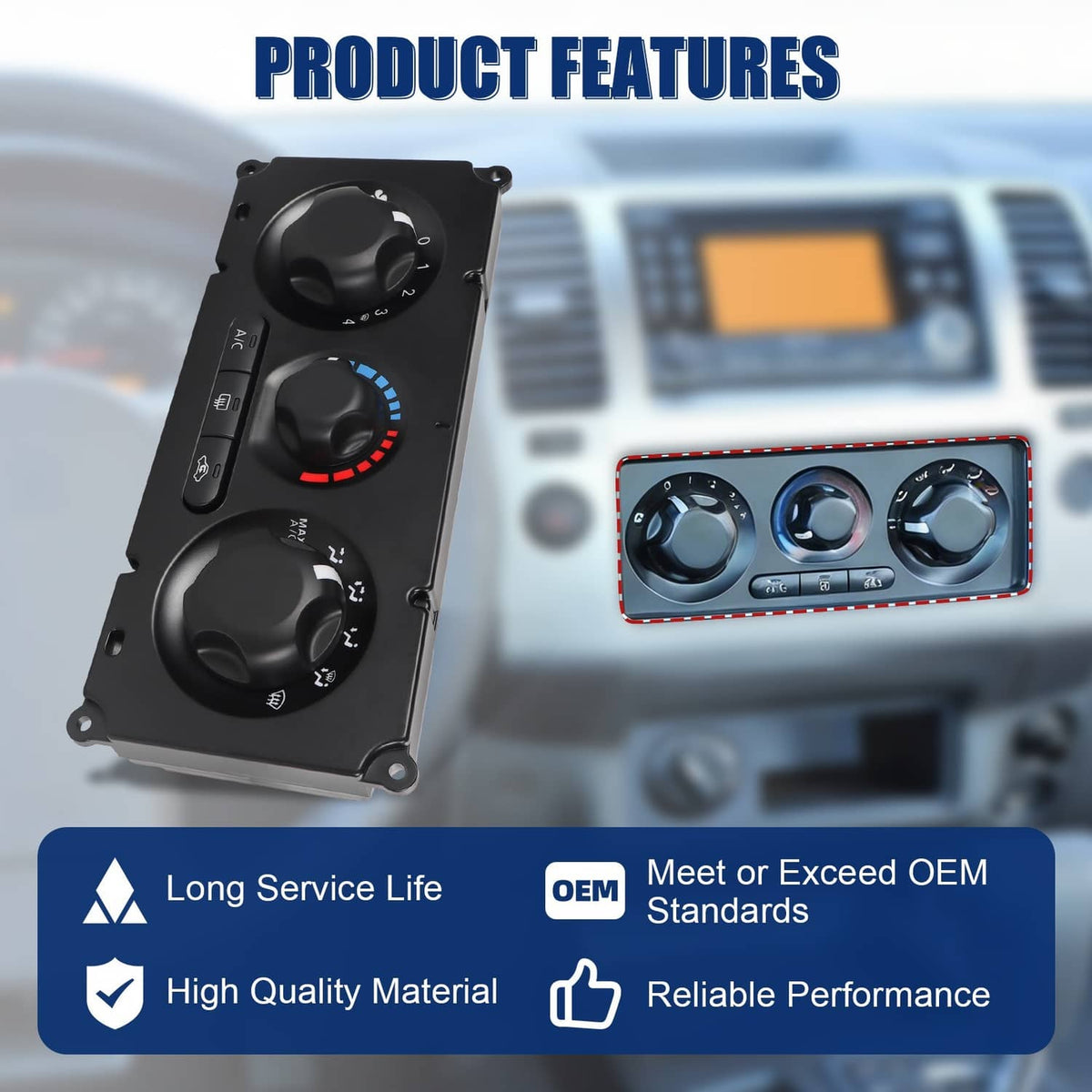 Solidspare AC Air Conditioner Heater Control Panel 27510JS60B For 2007-2012 Nissan Frontier