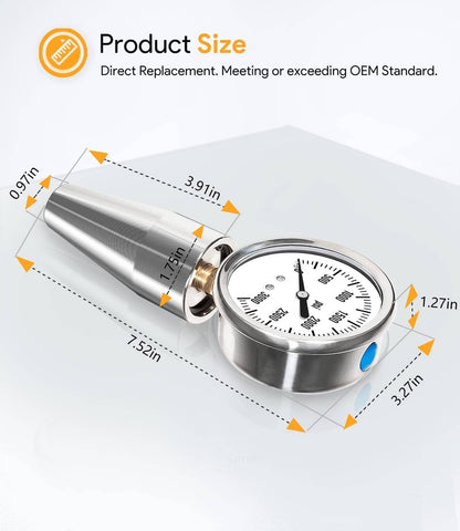 Solidspare Drawbar Force Gage Spindle Force Test Gauge for All CAT40 or Bt40 CNC Machines