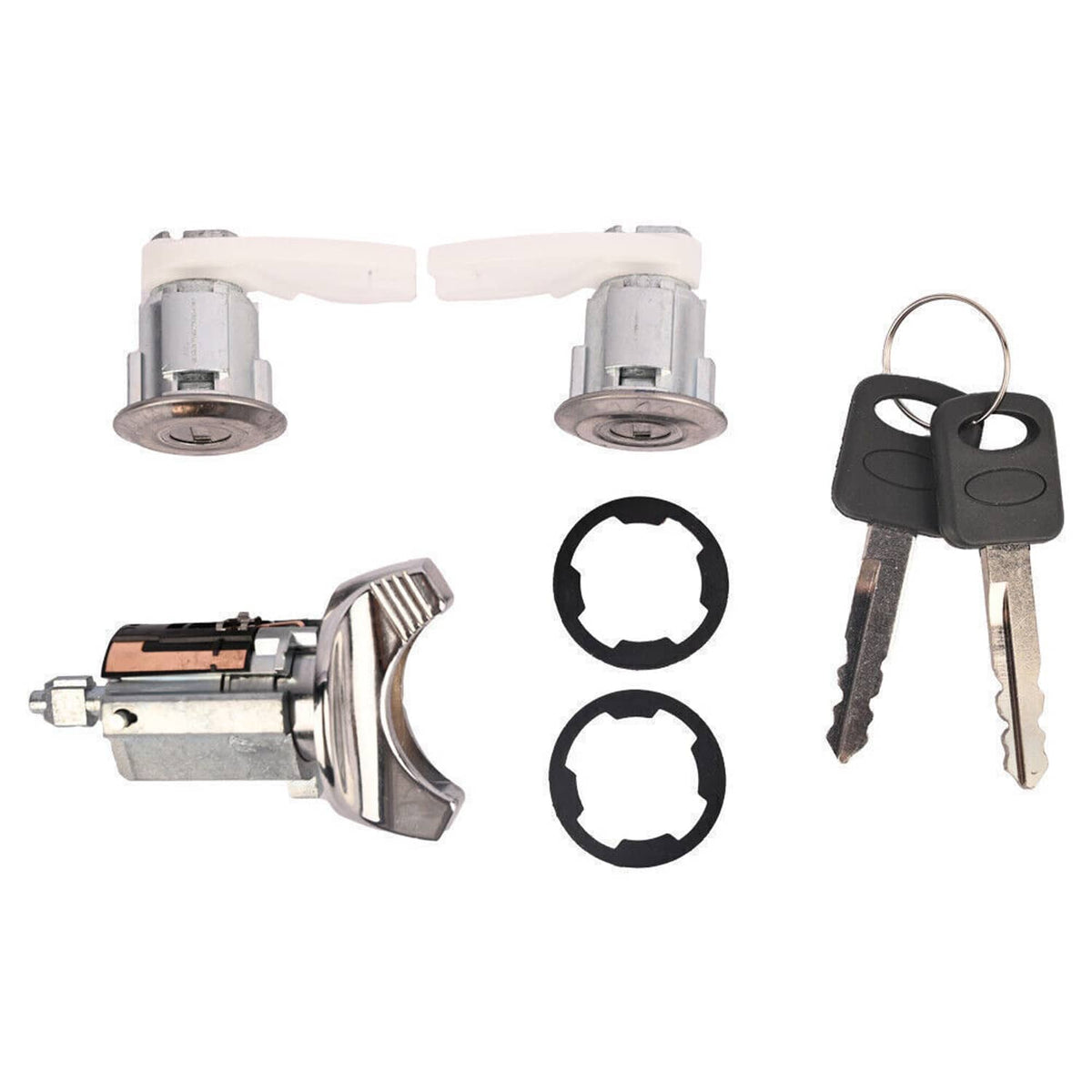Solidspare Ignition & Door Lock Cylinder Set For 92-96 Ford Bronco F-150 250 350 Keyed Alik