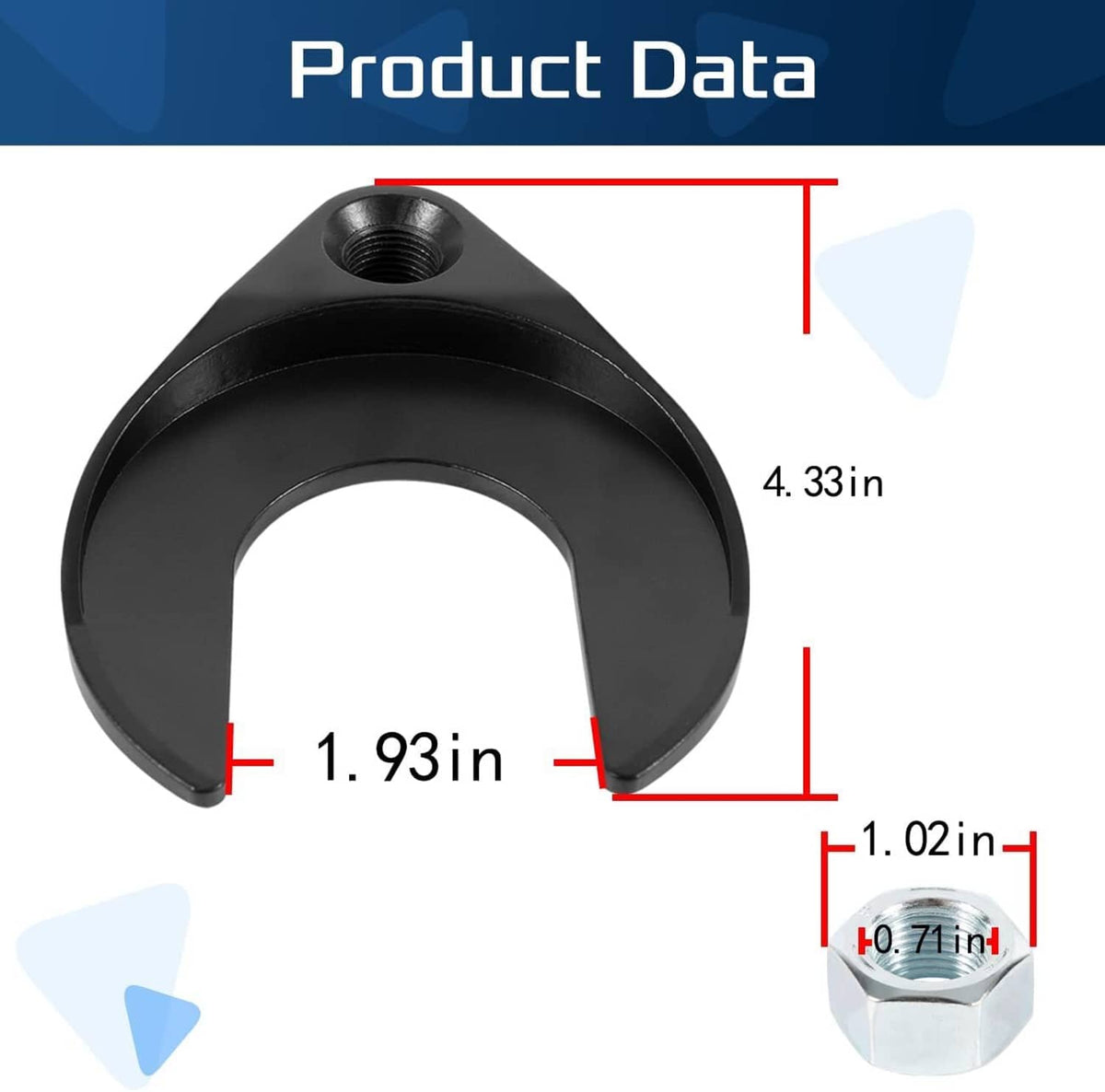 Solid Spare 48mm Inner CV Axle Removal Tool 5/8"-18 Front Wheel Drive Axle Pulley Attachment