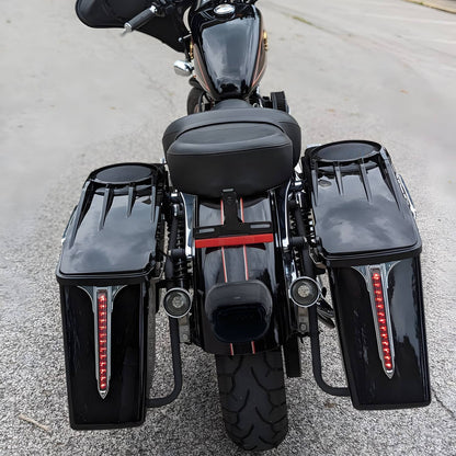 Solidspare LED Brake & Running Tail Light Rear Turn Signals Smoked For Harley Softail Dyna