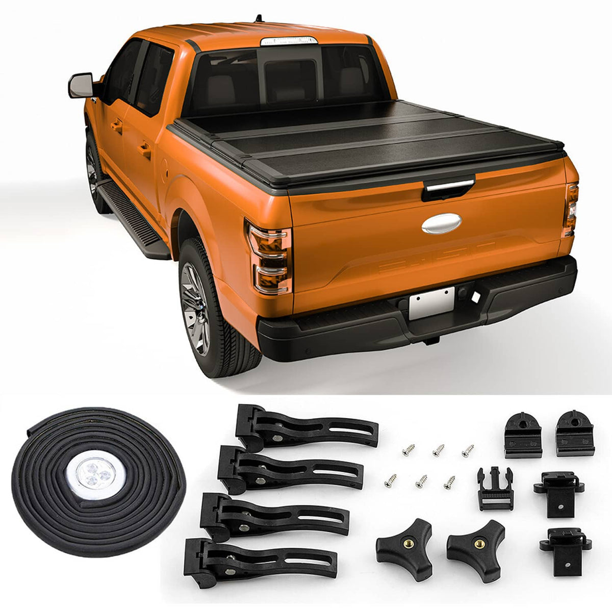 Solidspare Hard 3-Fold Tonneau Cover for 07-22 Chevy Silverado GMC Sierra 5.8 FT Truck Bed