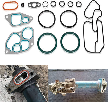 Solid Spare Oil Cooler Mounting Gasket Kit for International 1993-1997 DT466E 1823182C95