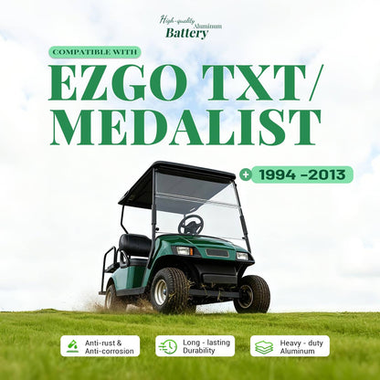 Solidspare GOLF CART 36V BATTERY TRAY ALUMINUM FOR EZGO TXT / MEDALIST 1994-2013