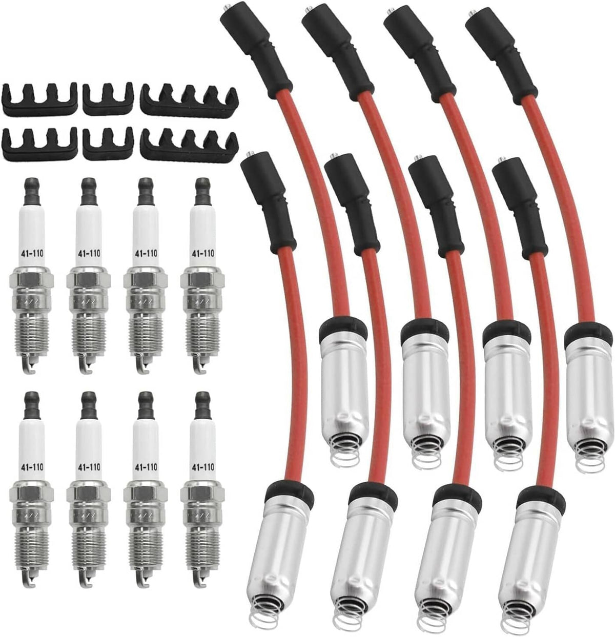 Solidspare 8Pcs 8mm Wireset & Spark Plug Kit 41-962 for Chevy Silverado 1500 GMC Sierra V8