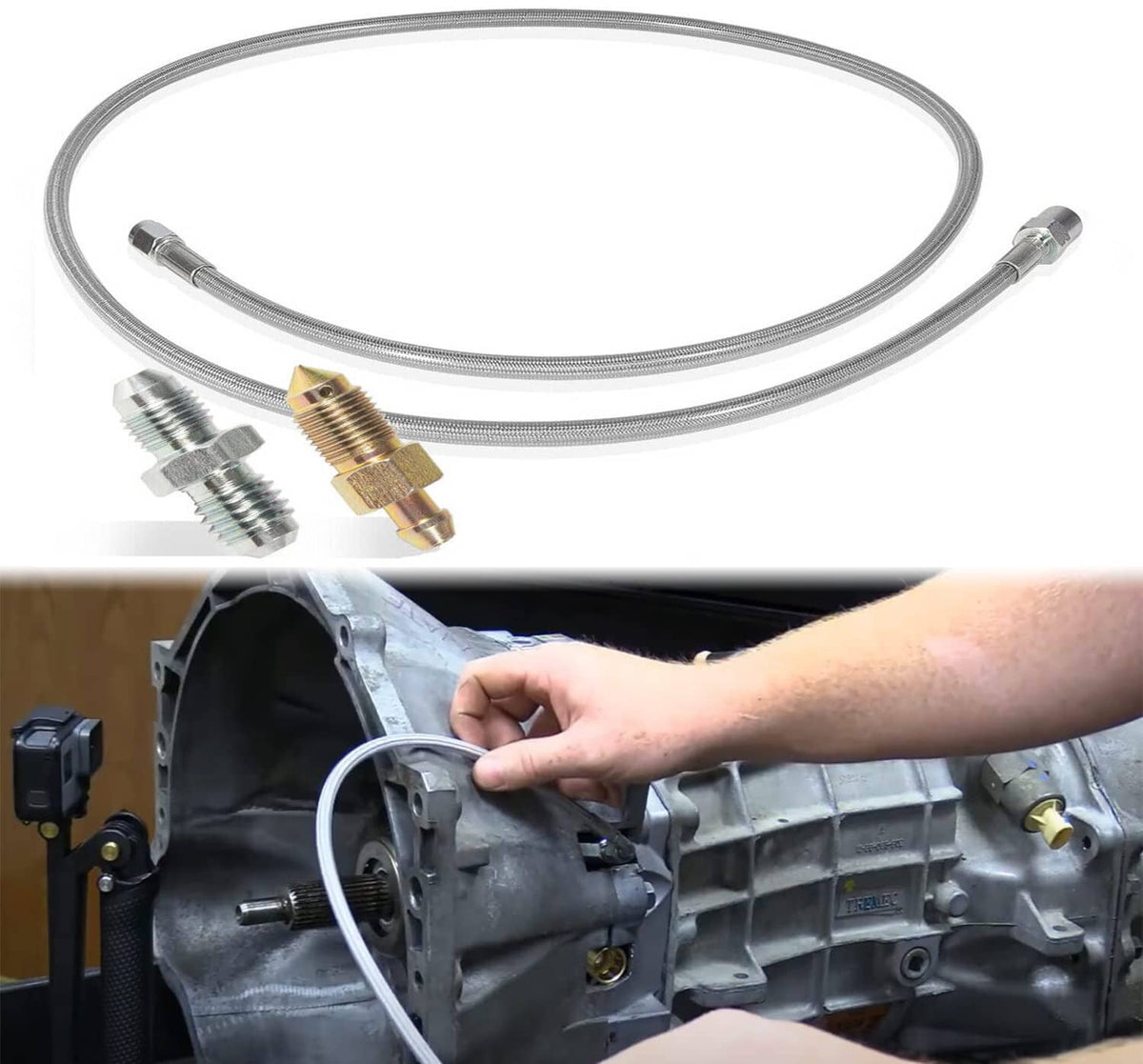 Solid Spare For F-Body Camaro Firebird Corvette C5 GTO Remote Clutch Speed Bleeder Line LS1
