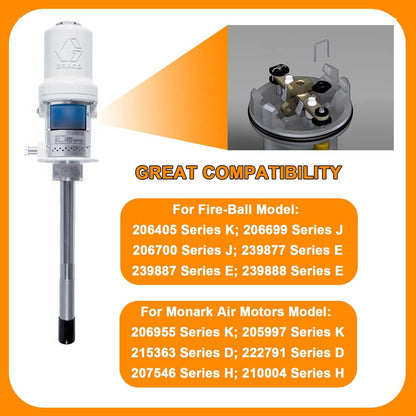 Solid Spare 206728 206-728 Air Motor Repair Kit for Graco Fireball Monark Pumps