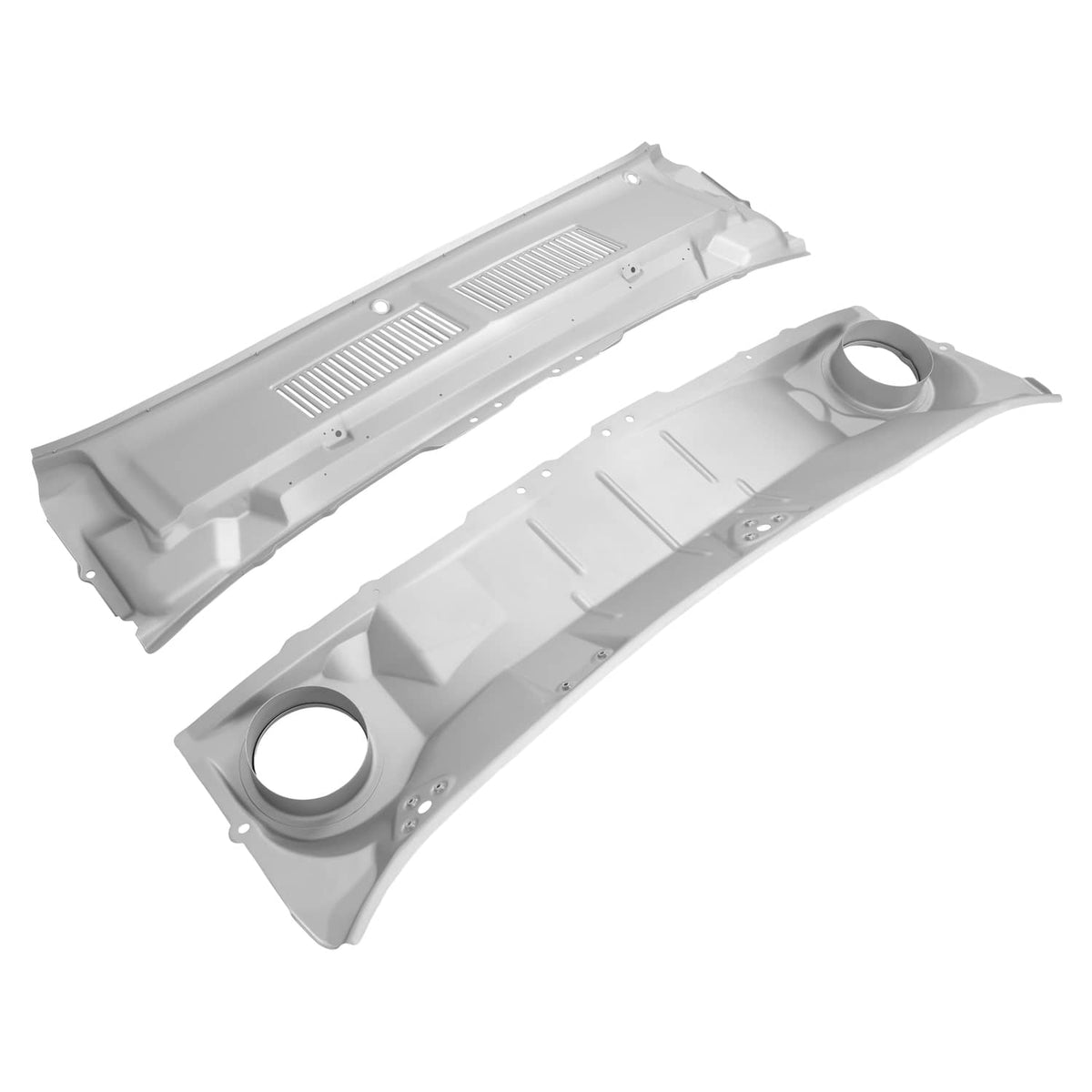 Solid Spare Upper & Lower Windshield Cowl Panel Wiper Powder Coated For Ford Mustang 67-68
