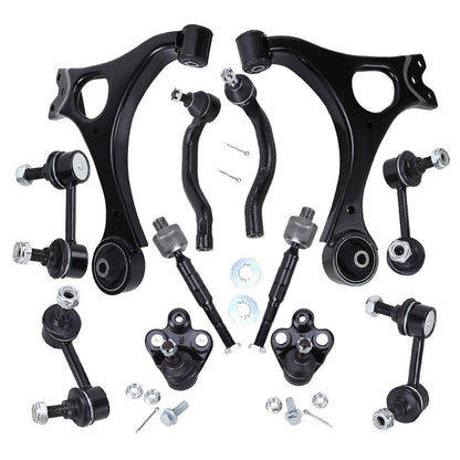 Solidspare 12Pcs Front Lower Control Arms Ball Joints Tie Rods For 2006-2011 Honda Civic