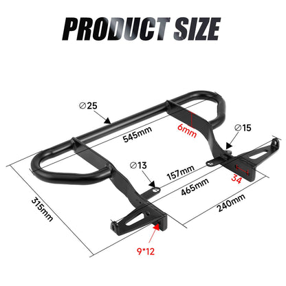 Solidspare Rear Wide Grab Bar Bumper For Yamaha YFZ 450R YFZ450R 2009-2024 Back Carrier