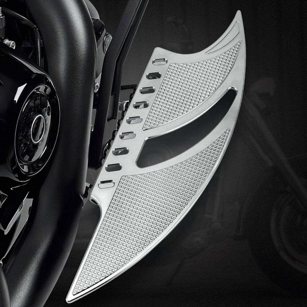 Solidspare Front Rear FloorBoard Footboards For Harley Touring Street Glide Softail Deluxe