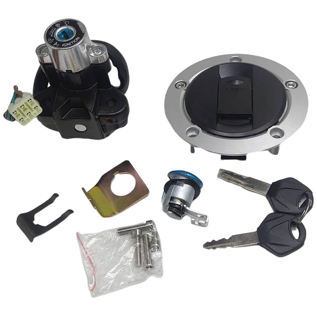 Solidspare Ignition Switch Fuel Gas Cap Lock Key For Suzuki GSXR 750 600