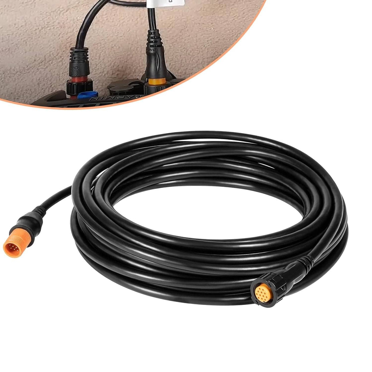 Solidspare Replacement for Garmin 010-11617-42 Transducer Extension Cable - 30' (12 Pin)