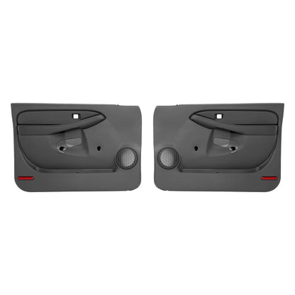 Solid Spare Pair Manual Inner Door Panel For CHEVY SILVERADO GMC SIERRA 1999-06 Dark Pewter