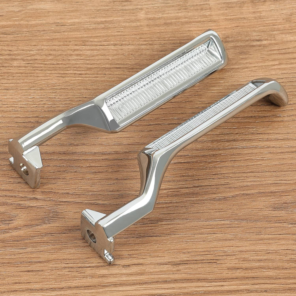 Solid Spare For F-150 F-250 F-350 Bronco 87-96 Chrome Metal Inside Interior Door Handle 2pcs