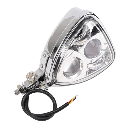 Solidspare LED Headlight Triangle Headlamp Assembly for Harley Chopper Bobber Cafe Racer