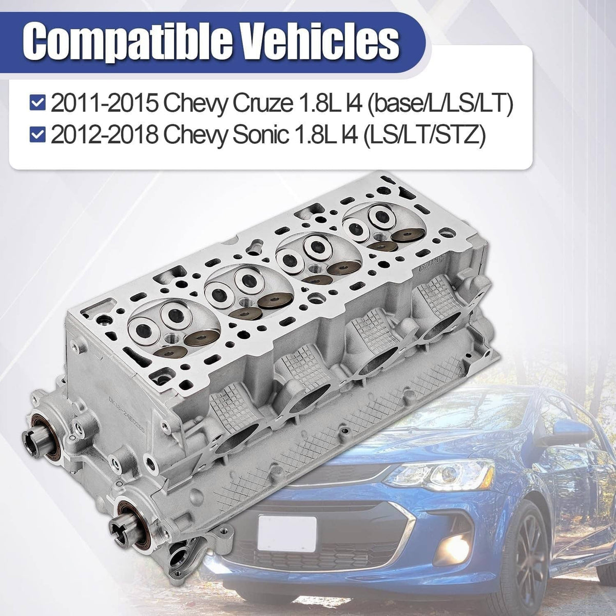 Solidspare Cylinder Head Assembly For 2011-2018 Chevy Cruze Sonic 1.8L L4 DOHC 55565451