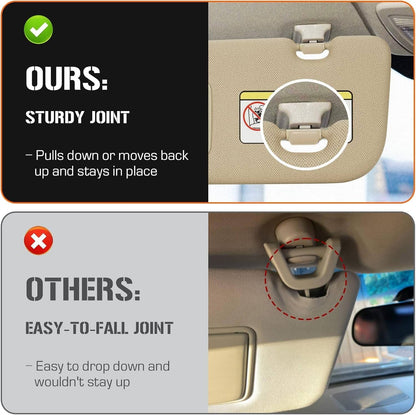 Solidspare Pair For 2011-2015 Hyundai Elantra Beige Sun Visor w/Mirror Right + Left Side