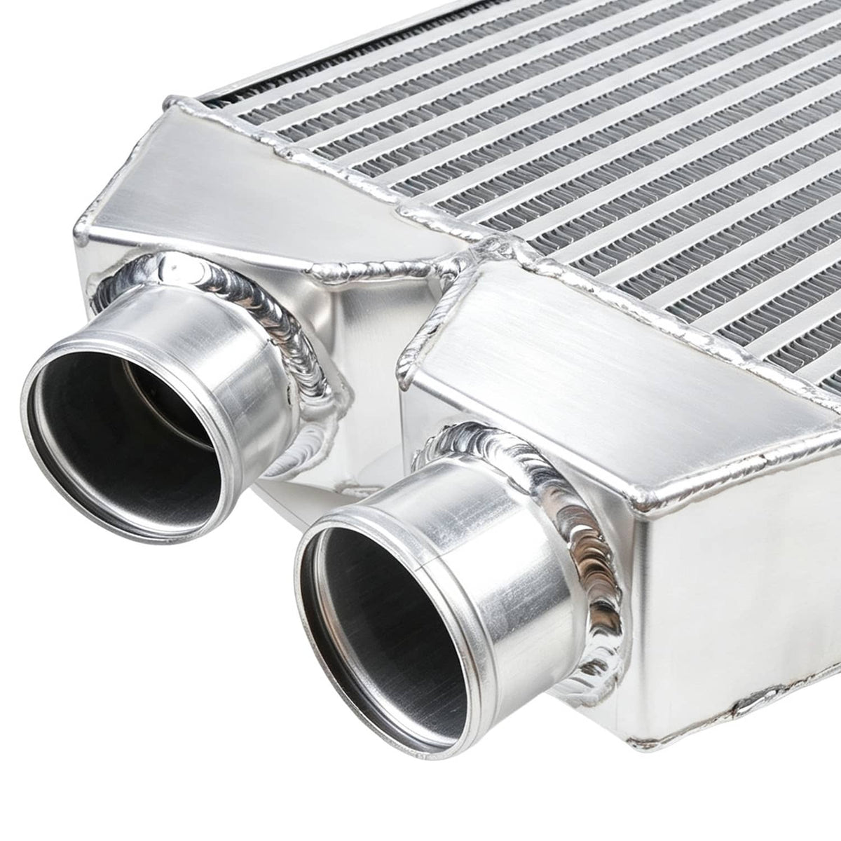 Solidspare 2.5" Aluminum Intercooler Front Mount Inlet & Outlet Same One Side Universal