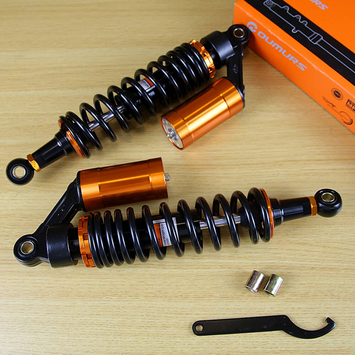 Solidspare 2x 13.5" 343mm Shocks Absorbers Suspension Black For Harley Electra Street Glide