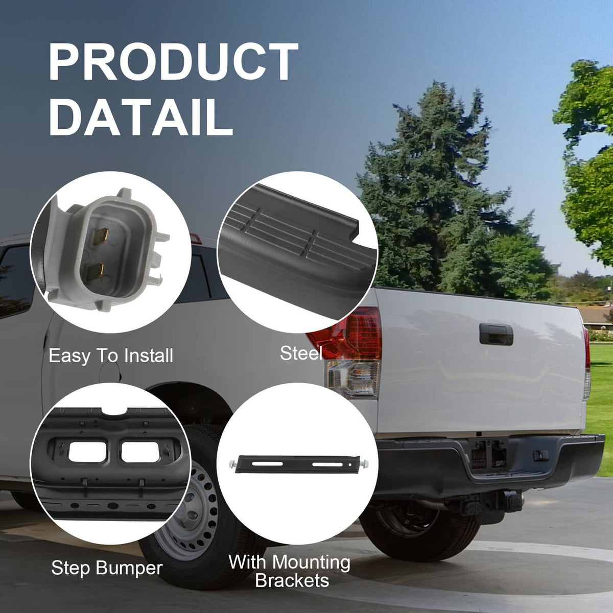 Solidspare For Toyota Tundra 2000-2006 Powder Coated Rear Step Bumper Complete Assembly