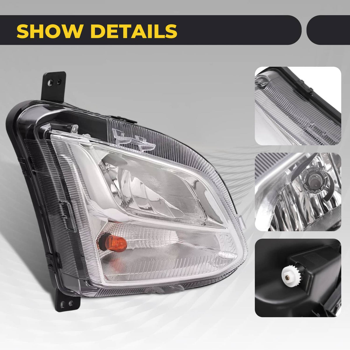 Solid Spare For Chevy Equinox 2018-2021 Bumper Fog Light Turn Signal Lamp w/Wiring Bulbs Set