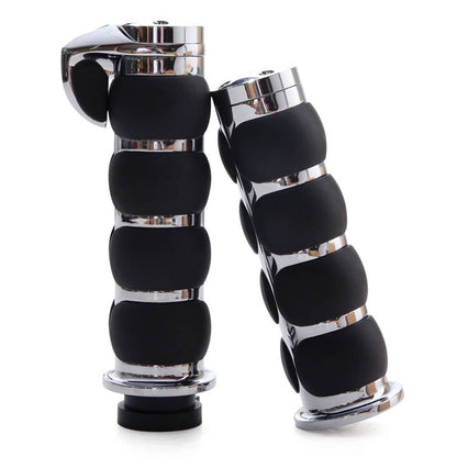 Solidspare 1" Handle Bar Hand Grips For Harley Electra Glide Road King Softail FL Dyna