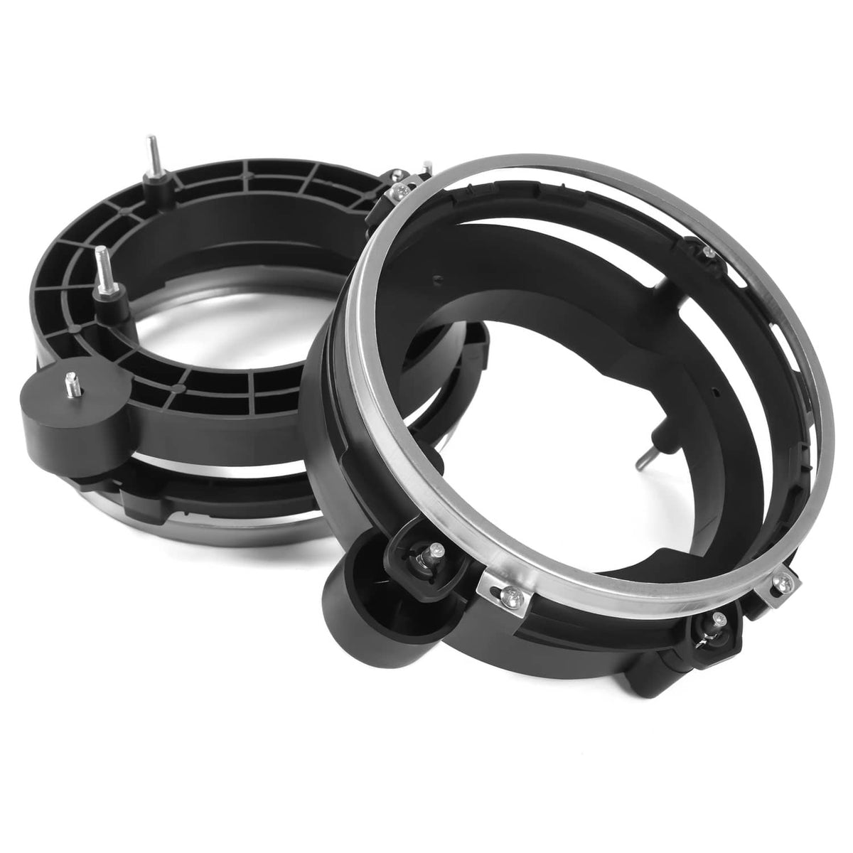 Solid Spare Left & Right Side Headlight Bulb Brackets Buckets For Jeep Wrangler 1997-2006