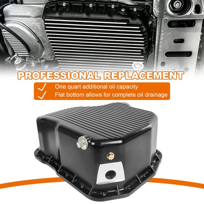 Solidspare 114052020 Oil Pan Fit Chevy/GMC for Duramax LB7/LLY/LBZ/LMM 6.6L 2001-2010 Black