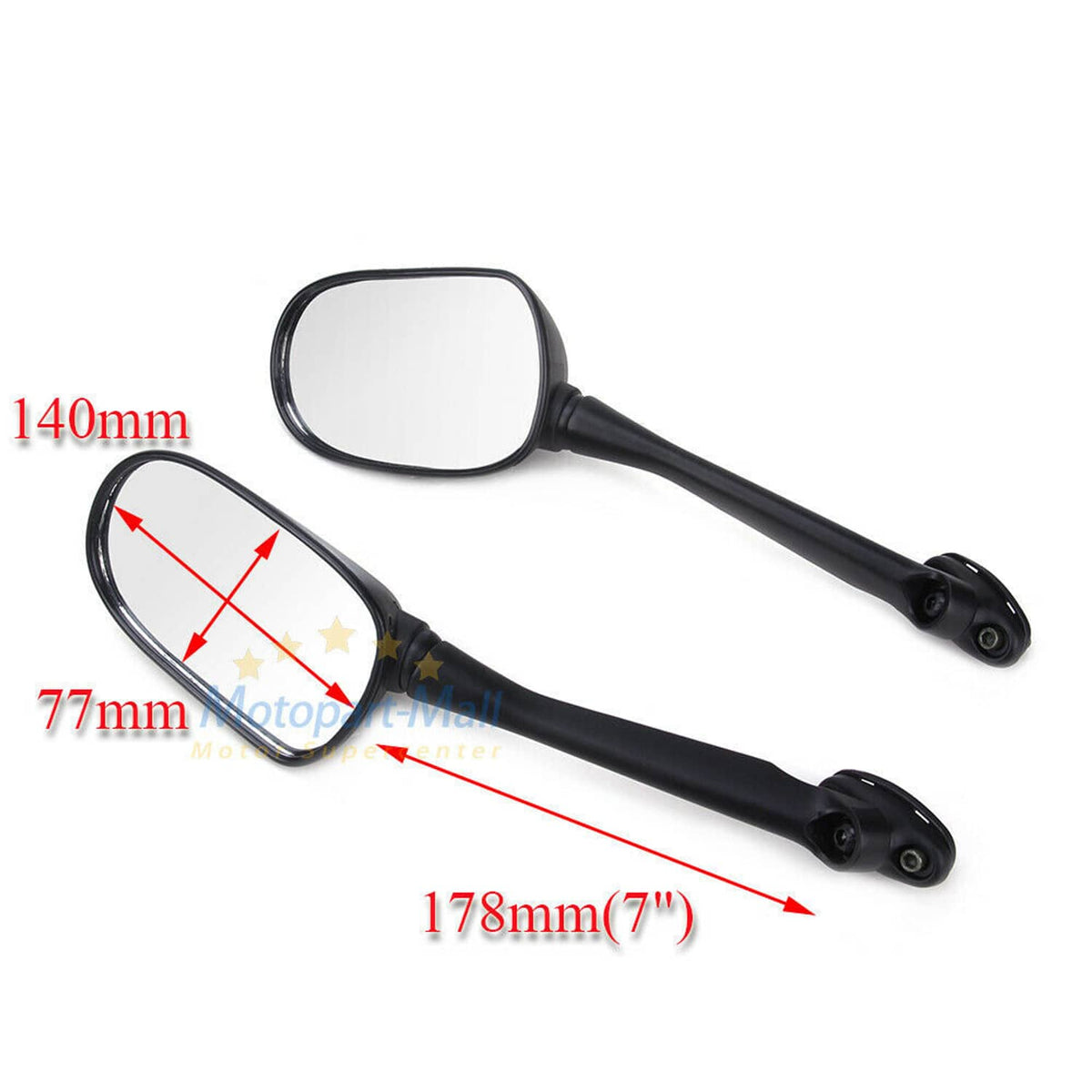 Solidspare USA Motorcycle Mirrors For Honda CBR250R 2011-13 CBR500R 2012-2014 CBR300R 2015