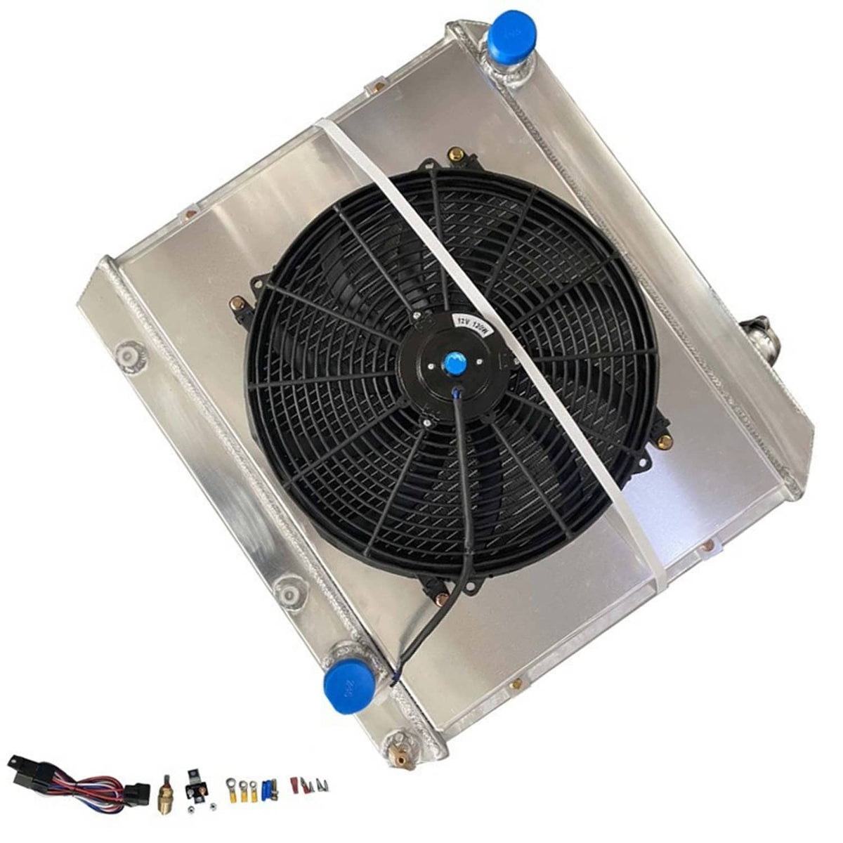 Solidspare 3 Row Radiator Shroud Fan For 1963-1966 Chevy C/K Pickup Truck C10 C20 C30