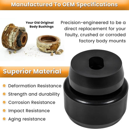 Solidspare 7-141 Body Cab Mount Bushing Kit For 99-14 Chevy Silverado GMC Sierra 1500/2500