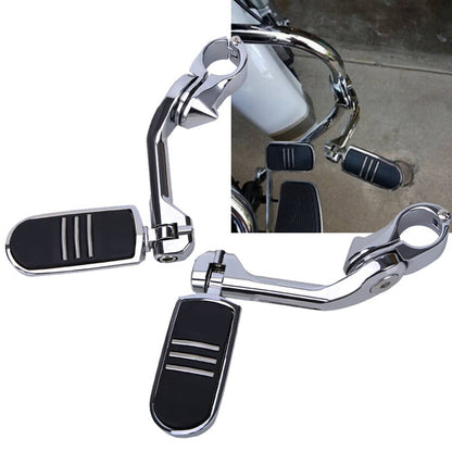 Solidspare Motorcycle 1.25" 32mm Engine Guard Bar Highway Foot Pegs Rest For Harley Touring