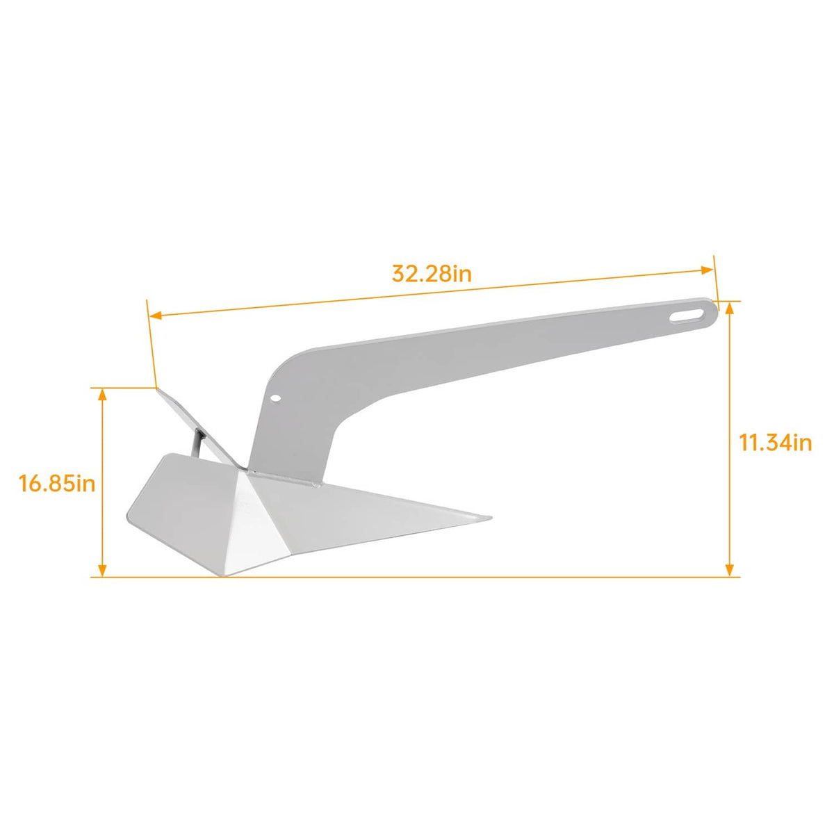 Solidspare Boat Triangular Anchor 35lbs Delta Style Wing Anchor Heavy Duty Steel Anchor