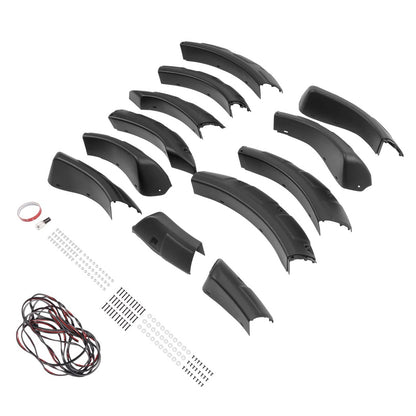 Solid Spare [4PCS] Black Pocket Fender Flares For 1992-1996 Ford F-150 F-250 F-350 Bronco