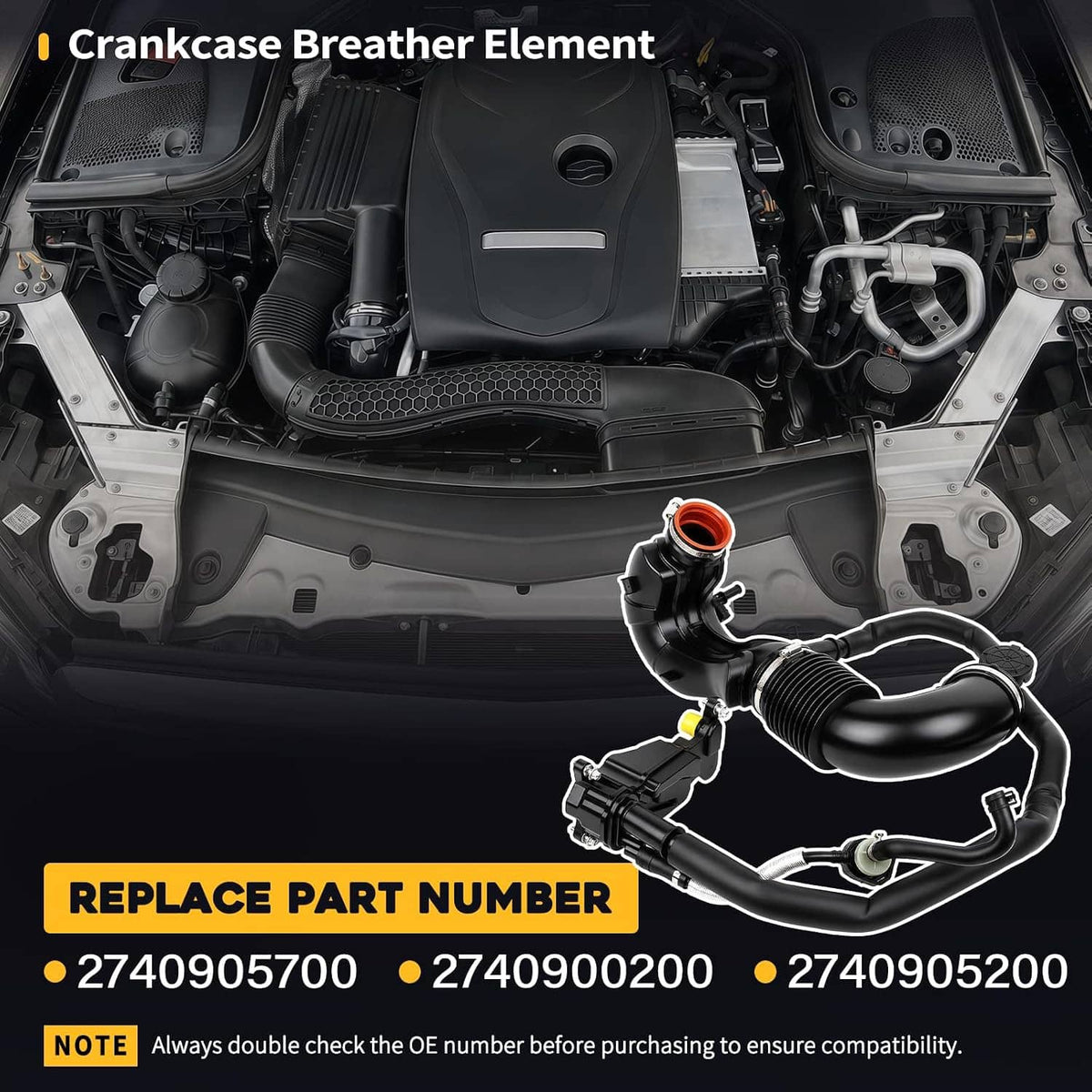 Solidspare Crankcase Breather Element 2740905700 For Mercedes Benz MB Metris NEW