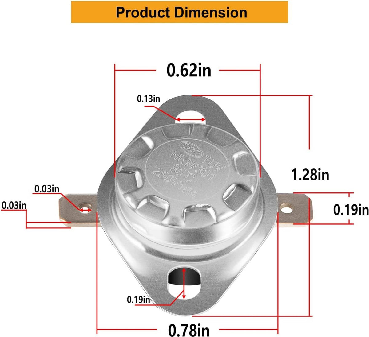 Solid Spare 37022 Limit Switch for Atwood RV Furnace 85-III, 85-IV, 1522, 2334, 8516, 8520