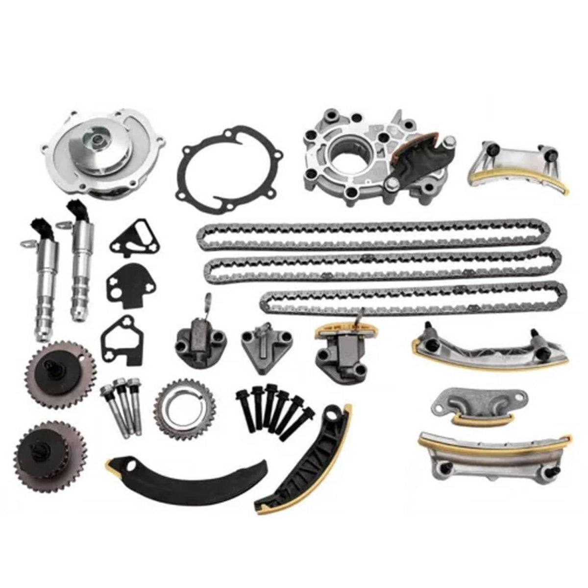 Solidspare For 07-16 Cadillac Suzuki Timing Chain Kit Oil Pump Water Pump VTC Solenoid New