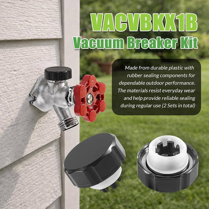 Solidspare VACVBKX1B Vacuum Breaker Kit, for Anti-Siphon Frost-Free Sillcock Valves, 2 Pack