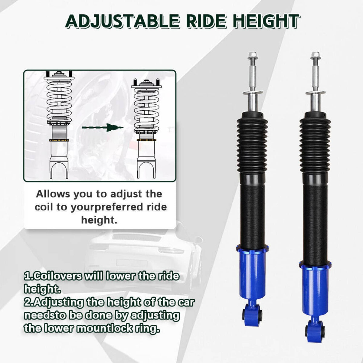 Solidspare Coilovers Suspension Kit For 2006-11 Honda Civic Adjustable Height Struts Shocks