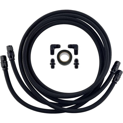 Solidspare For GM 4L60E 4L65E TH350 TH400 Automatic Transmission Cooler 6AN Hose Line Kit