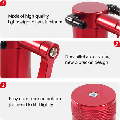 Solidspare Oil Catch Can Kit Z-Bracket Red Finish Fit For 2011-21 Dodge Challenger Chrysler