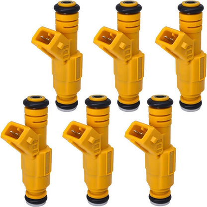 Solidspare 6Pcs New Fuel Injectors 0280155710 For 87-98 JEEP Cherokee 4.0L EV1 4 Hole