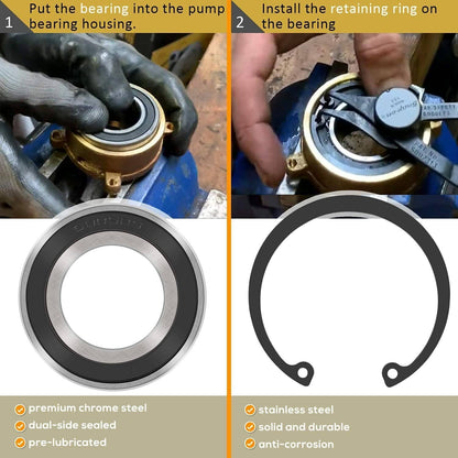 Solid Spare For Volvo Penta Raw Sea Water Pump Repair Rebuild Kit 5.0Gi 5.0GL 5.0GXi 5.0OSi