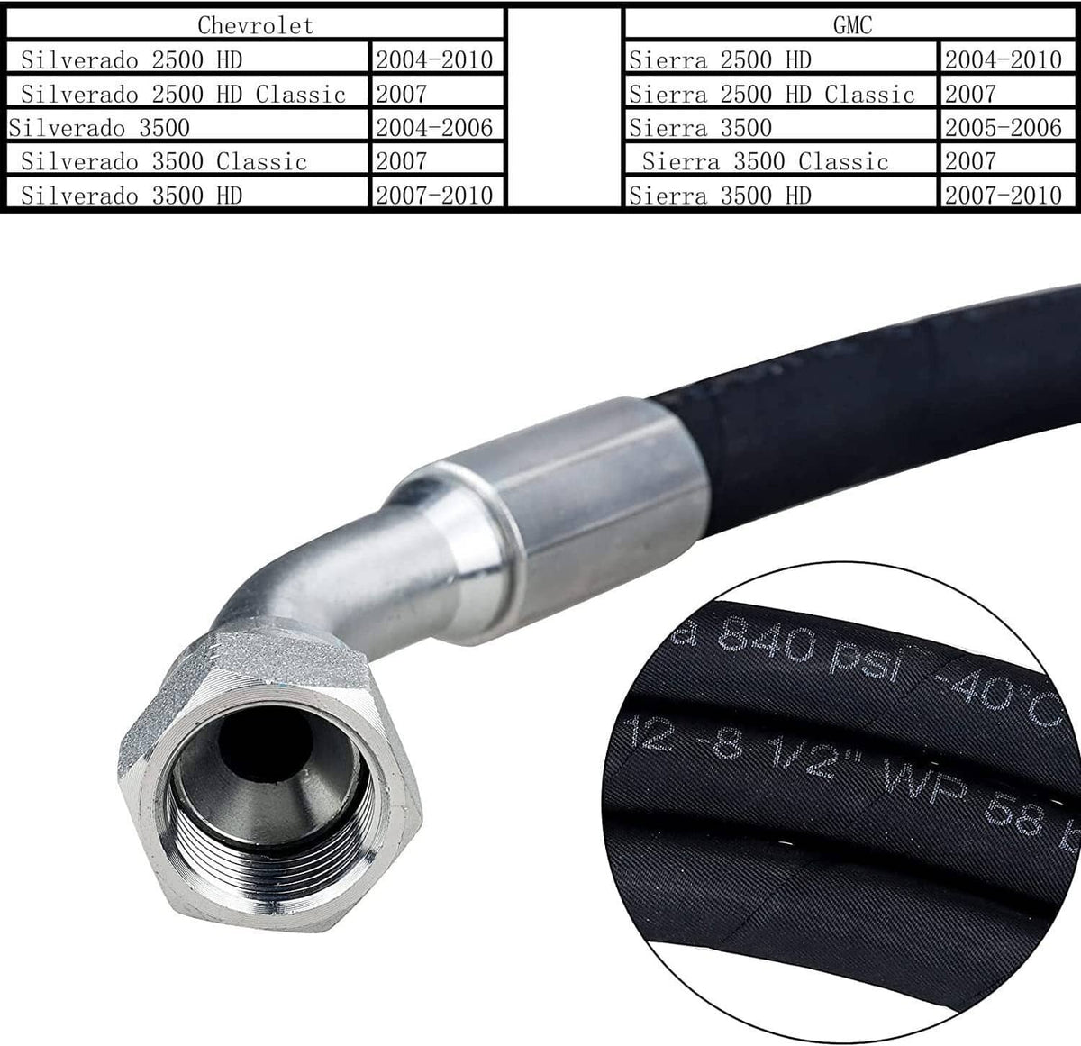 Solidspare NewTransmission Lines HEAVY-DUTY Cooler Hoses For 06-10 GM 6.6L +Allison
