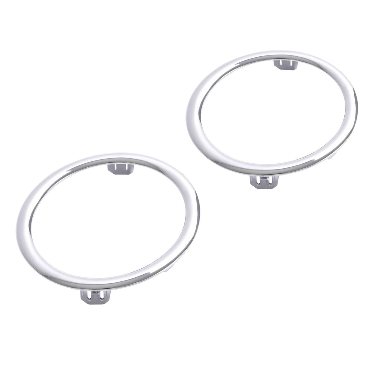 Solid Spare Left Right Fog Light Cover Bezel w/Chrome Ring Trim For Honda Pilot 2012-2015