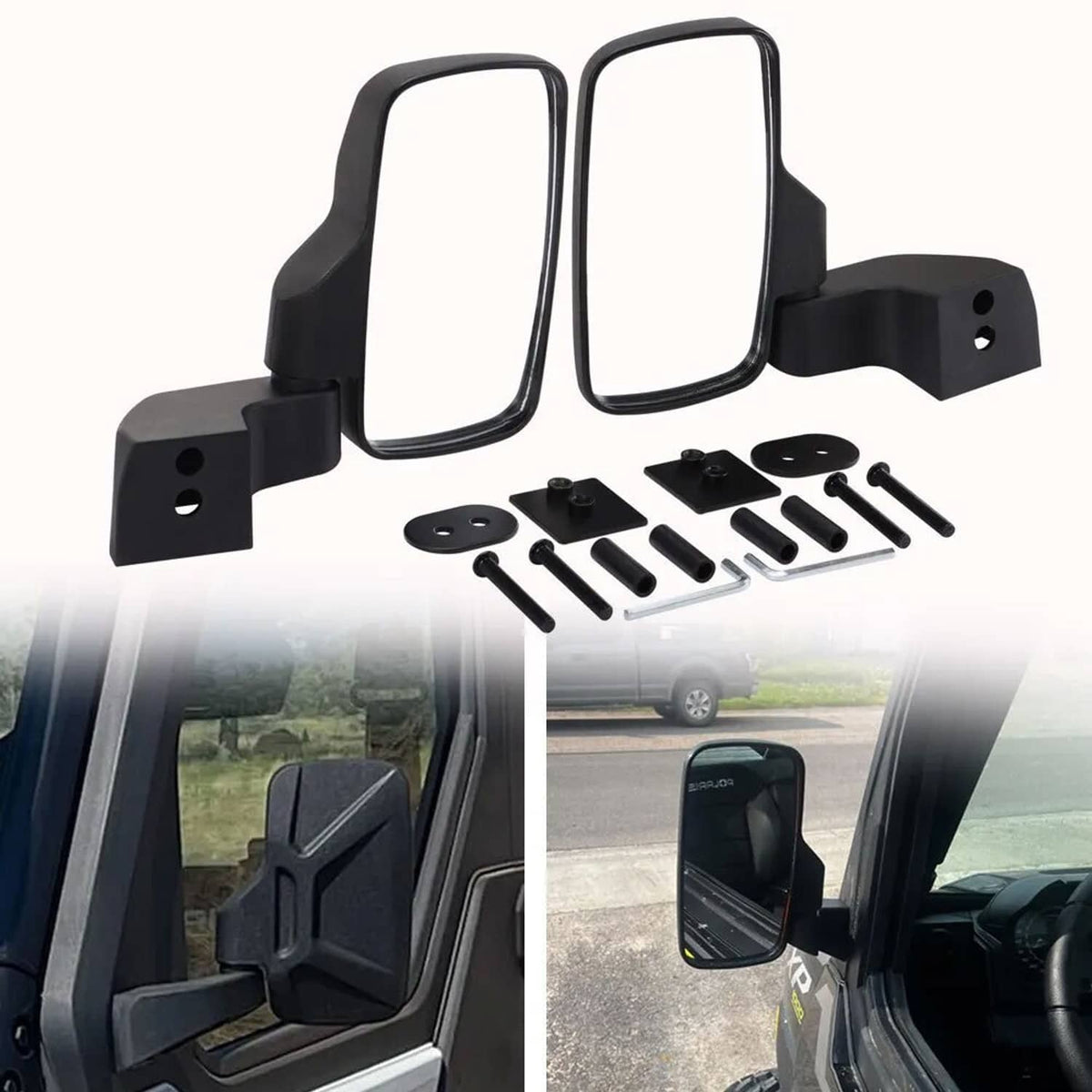 Solidspare For Polaris Ranger 1000/XP1000/Crew/Northstar Pro XD Door Mounted Side Mirrors